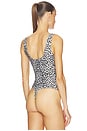 view 7 of 10 Weightless Scuba Modern Tank Bodysuit in Black And Grey Leopard