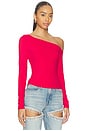 view 2 of 5 Weightless Sculpting One Shoulder Top in Ruby