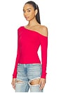 view 3 of 5 Weightless Sculpting One Shoulder Top in Ruby