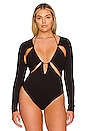 view 4 of 10 Cut Out Cord Bodysuit in Black001