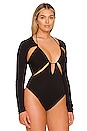 view 6 of 10 Cut Out Cord Bodysuit in Black001