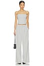 view 4 of 4 Essential Suiting Strapless Top in Crosshatch Grey