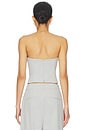 view 5 of 8 Essential Suiting Strapless Top in Crosshatch Grey