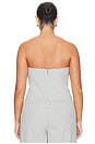 view 6 of 8 Essential Suiting Strapless Top in Crosshatch Grey