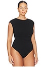 view 6 of 10 Super Stretch Open Back Bodysuit in Black001