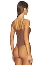 view 4 of 5 Mesh Bustier Bodysuit Top in Saddlewood
