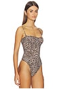 view 3 of 5 Mesh Bustier Bodysuit in Lady Leopard