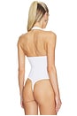 view 4 of 5 Scuba Halter Square Neck Bodysuit in White001