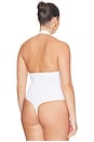 view 8 of 10 Scuba Halter Square Neck Bodysuit in White001