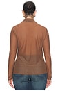 view 6 of 8 Mesh Button Up Top in Saddlewood