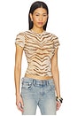 view 2 of 4 Mesh Baby Tee Shirt in Brown Tiger