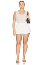view 10 of 10 Stretch Lace Scoop Tank Bodysuit in Chalk