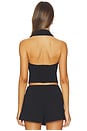 view 5 of 8 Luxe Suiting Halter Vest in Black001
