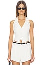 view 1 of 4 Luxe Suiting Halter Vest in Soft Shell