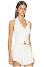 view 2 of 4 Luxe Suiting Halter Vest in Soft Shell