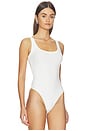 view 3 of 5 Modal Rib Tank Bodysuit in Chalk