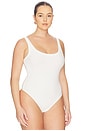 view 6 of 10 Modal Rib Tank Bodysuit in Chalk