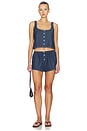 view 4 of 4 Denim Button Front Tank Top in Indigo1187