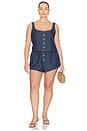 view 8 of 8 Denim Button Front Tank Top in Indigo1187