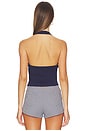 view 3 of 4 Super Stretch Halter Tank Top in Horizon Ink