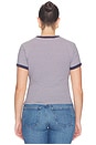 view 6 of 9 Super Stretch Ringer Baby Tee in Horizon Stripe