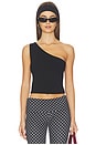 view 1 of 4 Super Stretch One Shoulder Tank Top in Black001
