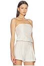view 2 of 4 Linen Strapless Top in Oat