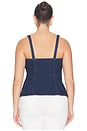view 6 of 8 Sleeveless Button Front Denim Top in Indigo1169