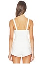 view 5 of 8 Sleeveless Button Front Denim Top in Cotton White