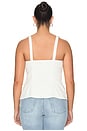 view 6 of 8 Sleeveless Button Front Denim Top in Cotton White