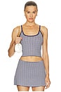 view 1 of 5 The Keepsake Tank Top in Navy Gingham