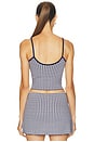 view 3 of 5 The Keepsake Tank Top in Navy Gingham