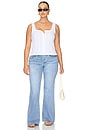 view 8 of 8 The Pointelle Button Down Tank Top in White