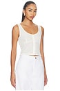view 2 of 5 The Eyelet Top in White