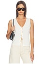 view 1 of 4 The Knit Vest Top in White001