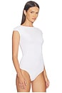 view 3 of 5 The Open Back Bodysuit in White001