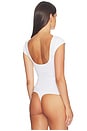 view 4 of 5 The Open Back Bodysuit in White001