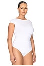 view 6 of 10 The Open Back Bodysuit in White001