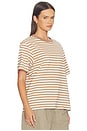 view 2 of 5 The Oversized Tee in Clean Stripe Hearth