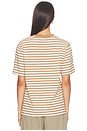 view 3 of 5 The Oversized Tee in Clean Stripe Hearth