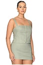 view 4 of 4 The Linen Corset Top in Mosswell
