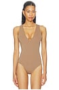 view 3 of 10 The Sculpting Deep V Bodysuit in Hearth