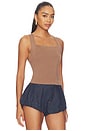 view 3 of 4 The Rib Strappy Tank Top in Hearth
