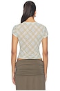 view 5 of 8 The Mesh Baby Tee in Summer Plaid Honey