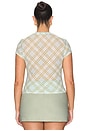 view 6 of 8 The Mesh Baby Tee in Summer Plaid Honey