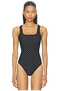 view 3 of 10 The Weightless Sculpting Modern Tank Bodysuit in Mini Dot Black