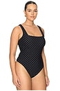 view 6 of 10 The Weightless Sculpting Modern Tank Bodysuit in Mini Dot Black