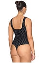 view 8 of 10 The Weightless Sculpting Modern Tank Bodysuit in Mini Dot Black