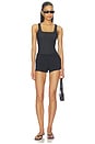 view 9 of 10 The Weightless Sculpting Modern Tank Bodysuit in Mini Dot Black