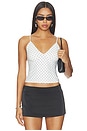 view 1 of 9 The Weightless Sculpting Modern Tank Top in Mini Dot White